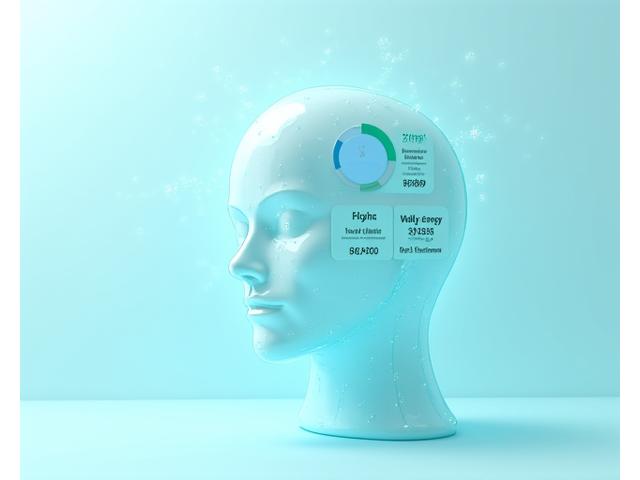 Illustration d'un graphique de bien-être mental optimisé par IA
